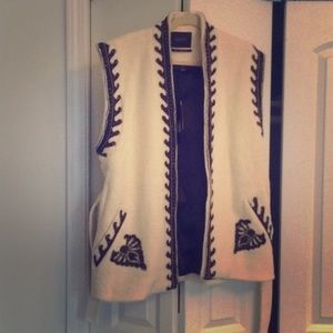Embroidered Eyelet Vest